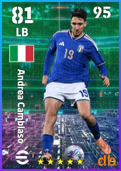 Andrea Cambiaso — LB, OVR 81, MAX 95
