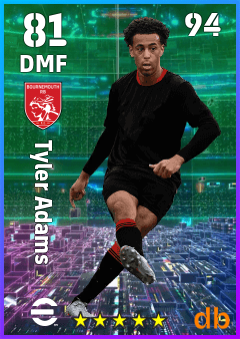 Tyler Adams — DMF, OVR 81, MAX 94