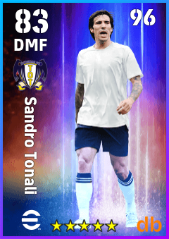 Sandro Tonali — DMF, OVR 83, MAX 96