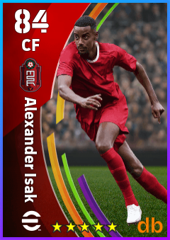 Alexander Isak — CF, OVR 84, MAX 84