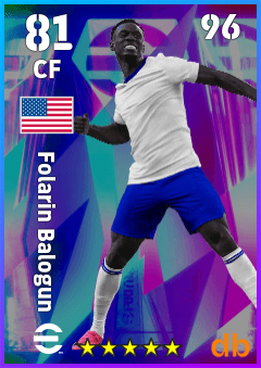 Folarin Balogun — CF, OVR 81, MAX 96