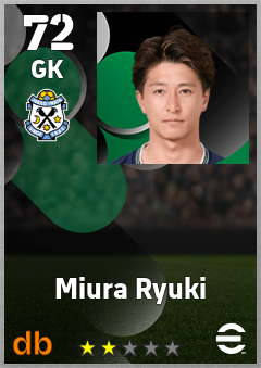 Miura Ryuki — GK, OVR 72, MAX 72