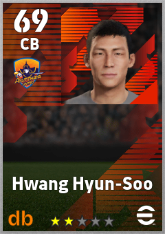 Hwang Hyun-Soo — CB, OVR 69, MAX 69
