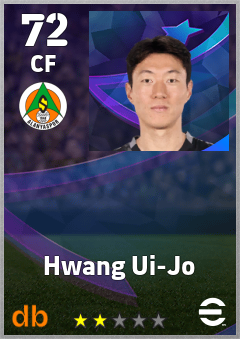 Hwang Ui-Jo — CF, OVR 72, MAX 72