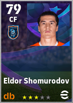 Eldor Shomurodov — CF, OVR 79, MAX 79