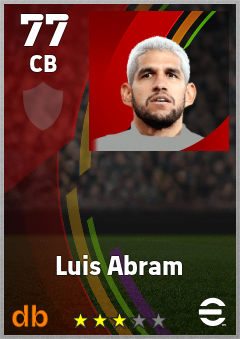 Luis Abram — CB, OVR 77, MAX 77