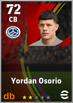 Yordan Osorio — CB, OVR 72, MAX 72