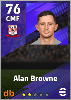 Alan Browne — CMF, OVR 76, MAX 76
