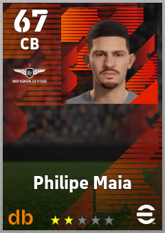 Philipe Maia — CB, OVR 67, MAX 67