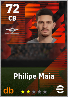 Philipe Maia — CB, OVR 72, MAX 72