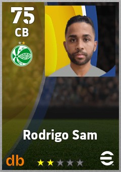 Rodrigo Sam — CB, OVR 75, MAX 75