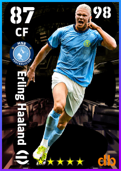 Erling Haaland — CF, OVR 87, MAX 98