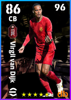Virgil van Dijk — CB, OVR 86, MAX 96