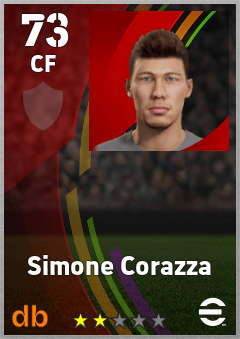 Simone Corazza — CF, OVR 73, MAX 73