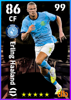 Erling Haaland — CF, OVR 86, MAX 99