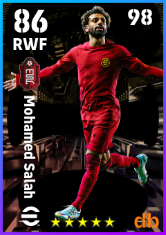 Mohamed Salah — RWF, OVR 86, MAX 98