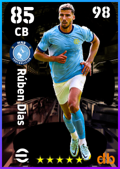 Rúben Dias — CB, OVR 85, MAX 98