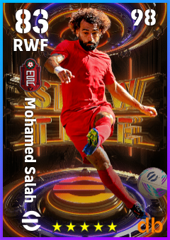 Mohamed Salah — RWF, OVR 83, MAX 98