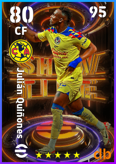 Julián Quiñones — CF, OVR 80, MAX 95