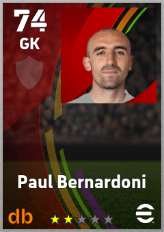 Paul Bernardoni — GK, OVR 74, MAX 74