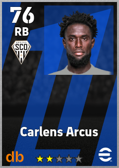 Carlens Arcus — RB, OVR 76, MAX 76