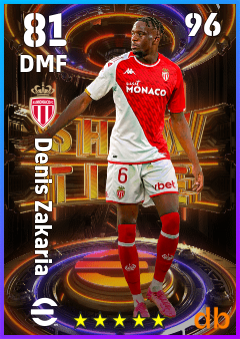 Denis Zakaria — DMF, OVR 81, MAX 96