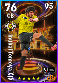 Inukai Tomoya — CB, OVR 76, MAX 95
