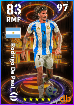 Rodrigo De Paul — RMF, OVR 83, MAX 97