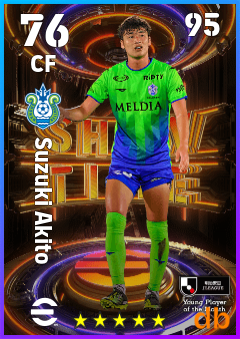 Suzuki Akito — CF, OVR 76, MAX 95
