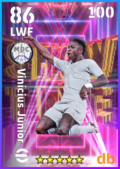 Vinícius Júnior — LWF, OVR 86, MAX 100