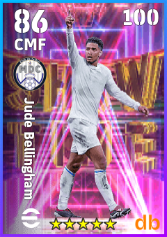 Jude Bellingham — CMF, OVR 86, MAX 100