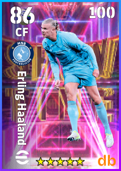 Erling Haaland — CF, OVR 86, MAX 100