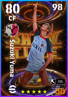 Suzuki Yuma — CF, OVR 80, MAX 98