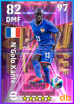 N'Golo Kanté — DMF, OVR 82, MAX 97