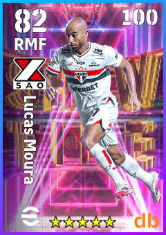 Lucas Moura — RMF, OVR 82, MAX 100