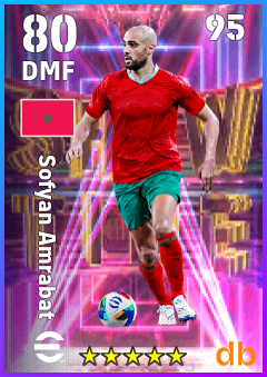 Sofyan Amrabat — DMF, OVR 80, MAX 95