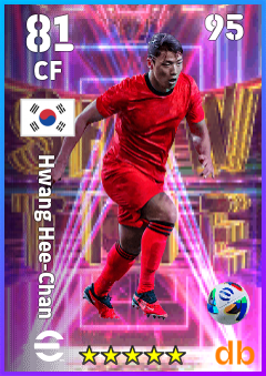 Hwang Hee-Chan — CF, OVR 81, MAX 95