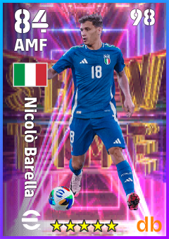 Nicolò Barella — AMF, OVR 84, MAX 98