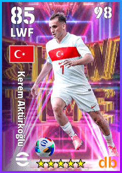 Kerem Aktürkoğlu — LWF, OVR 85, MAX 98