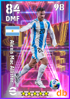 Alexis Mac Allister — DMF, OVR 84, MAX 98