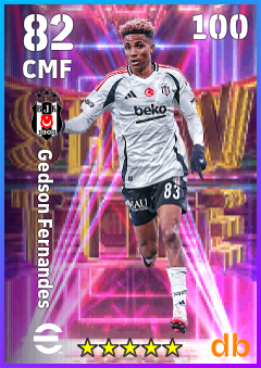 Gedson Fernandes — CMF, OVR 82, MAX 100