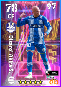 Disaro' Akira S. — CF, OVR 78, MAX 97