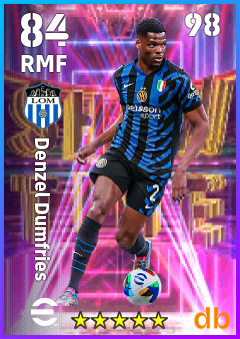 Denzel Dumfries — RMF, OVR 84, MAX 98
