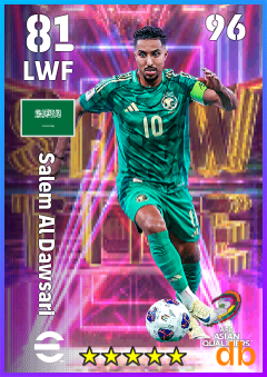 Salem Al Dawsari — LWF, OVR 81, MAX 96