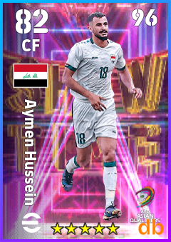 Aymen Hussein — CF, OVR 82, MAX 96