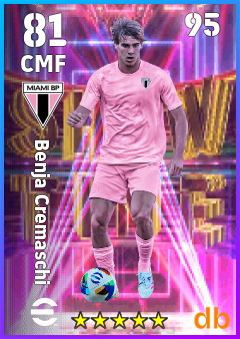 Benja Cremaschi — CMF, OVR 81, MAX 95