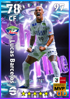 Lucas Barcelos — CF, OVR 78, MAX 97