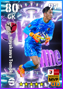 Hayakawa Tomoki — GK, OVR 80, MAX 97