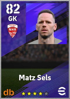 Matz Sels — GK, OVR 82, MAX 90