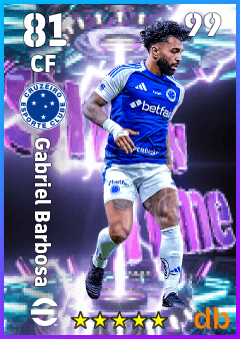 Gabriel Barbosa — CF, OVR 81, MAX 99